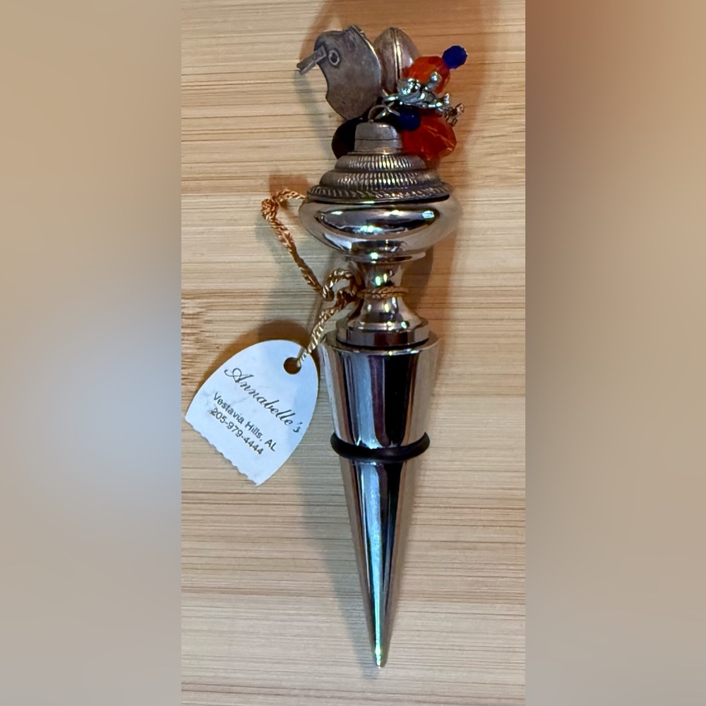 Auburn University Alabama Wine Stopper Beaded Bottle Stopper Annabelle’s